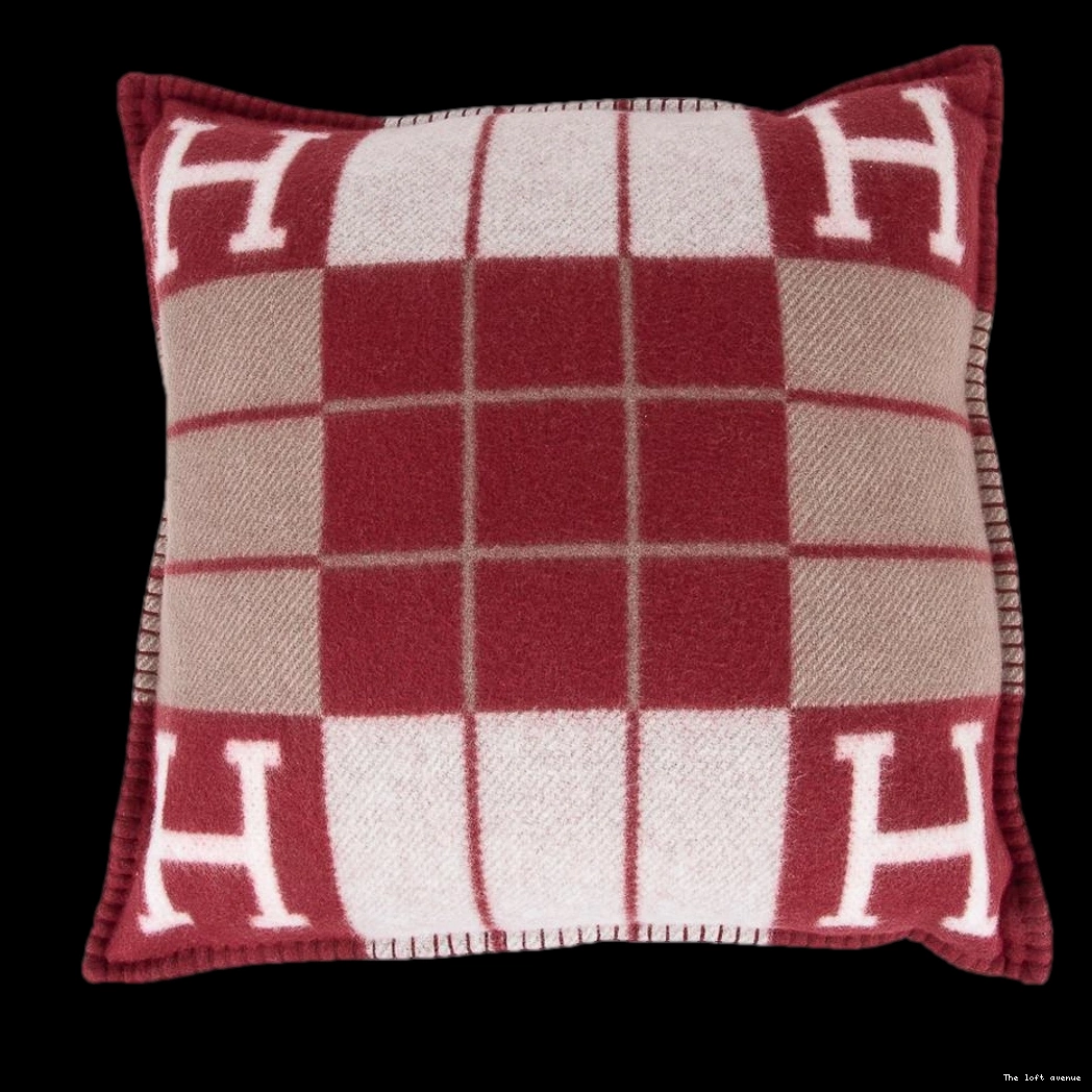 HERMES THROW PILLOW WOOL STRIPE 0802